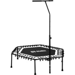Батут для фітнесу Gymrex fitness GR-HT110B з поручнем 4 фути 124 см чорний