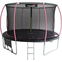 Батут Lean Sport MAX 8340 з внутрішньою сіткою 10 футів 305 см чорно-рожевий