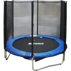 Батут AcraSport AC04518 з зовнішньою сіткою 8 футів 244 см чорно-синій