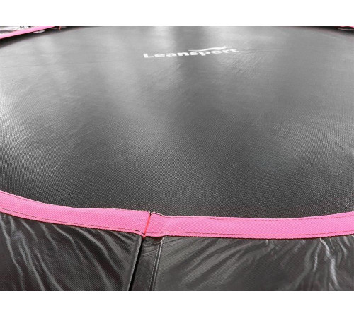 Батут Lean Sport 8341 з внутрішньою сіткою 12 футів 366 см чорно-рожевий