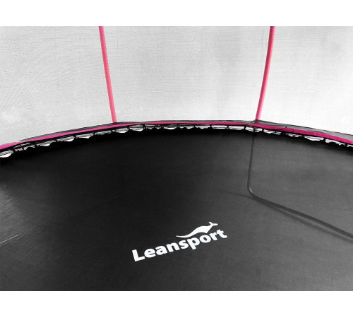 Батут Lean Sport 8341 з внутрішньою сіткою 12 футів 366 см чорно-рожевий