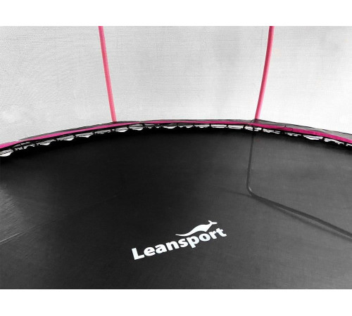 Батут Lean Sport 8341 з внутрішньою сіткою 12 футів 366 см чорно-рожевий