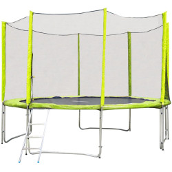  Батут inSPORTline Froggy PRO з зовнішньою сіткою 430 см жовтий