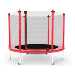 Батут Atleto KRB10 з зовнішньою сіткою 150 см червоний