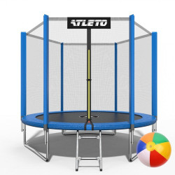 Батут Atleto 42400471 з зовнішньою сіткою 312 см синій