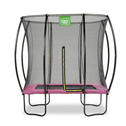 Батут EXIT Silhouette з зовнішньою сіткою 153x214 рожевий