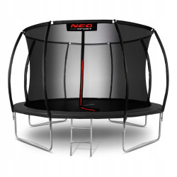 Батут Neo-Sport NS-14C231 із внутрішньою сіткою 14 футів 435 см, чорний