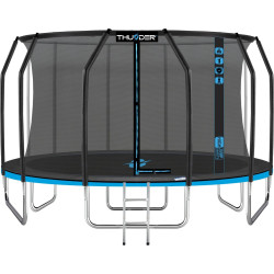 Батут THUNDER INSIDE ELITE з внутрішньою сіткою 16 футів 490 см чорно-блакитний