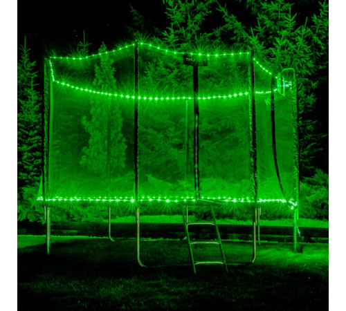 Батут THUNDER OUTSIDE PRO з зовнішньою сіткою 12 футів 366 см чорно-рожевий