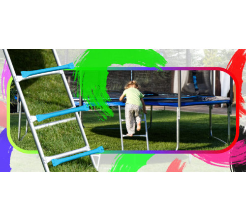 Батут THUNDER OUTSIDE PRO з зовнішньою сіткою 12 футів 366 см чорно-рожевий