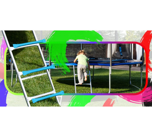 Батут THUNDER OUTSIDE PRO з зовнішньою сіткою 12 футів 366 см чорно-рожевий