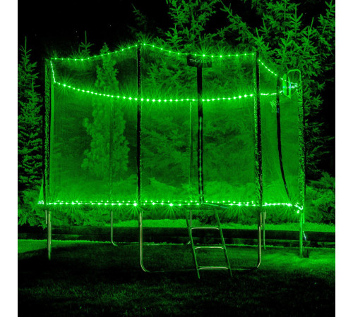 Батут THUNDER OUTSIDE PRO з зовнішньою сіткою 12 футів 366 см чорно-рожевий