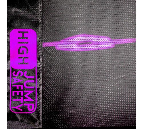 Батут THUNDER OUTSIDE PRO з зовнішньою сіткою 12 футів 366 см чорно-рожевий