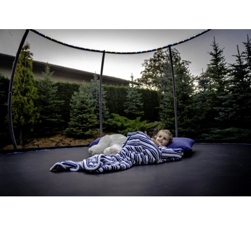 Батут THUNDER OUTSIDE PRO з зовнішньою сіткою 12 футів 366 см чорно-рожевий