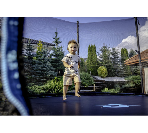 Батут THUNDER OUTSIDE PRO з зовнішньою сіткою 12 футів 366 см чорно-рожевий