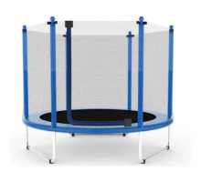 Батут Atleto KRB10 з зовнішньою сіткою 160 см синій