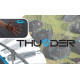 Батут THUNDER OUTSIDE PRO з зовнішньою сіткою 14 футів 427 см чорно-блакитний