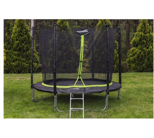 Батут Lean Sport Pro з внутрішньою сіткою 16 футів 487 см чорний