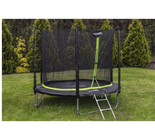 Батут Lean Sport Pro з внутрішньою сіткою 16 футів 487 см чорний