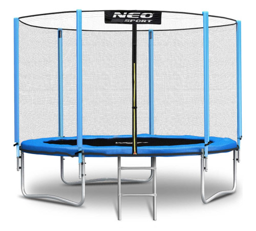 Батут Neo-Sport з зовнішньою сіткою 10 футів 312 см блакитний
