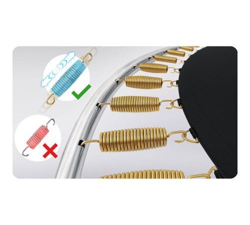 Батут Neo-Sport NS-15Z221 з зовнішньою сіткою 15 футів 465 см, чорно-синій