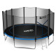 Батут Neo-Sport NS-15Z221 з зовнішньою сіткою 15 футів 465 см, чорно-синій