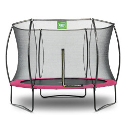 Батут EXIT Silhouette з зовнішньою сіткою 244 см рожевий