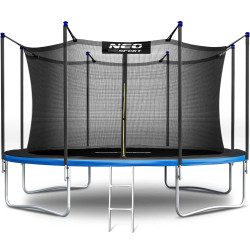 Батут Neo-Sport NS-15W241 із внутрішньою сіткою 15 футів 465 см, чорно-синій