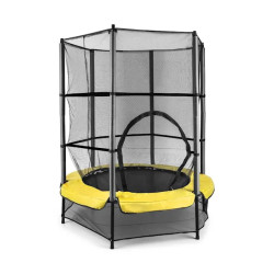 Батут KLARFIT Rocketkid з внутрішньою сіткою 140 см жовтий    