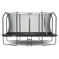 Батут Zipro Jump Pro Quadro з внутрішньою сіткою 8 x 14 футів 427 x 244 см чорний