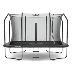 Батут Zipro Jump Pro Quadro з внутрішньою сіткою 8 х 12 футів 366 x 244 см чорний