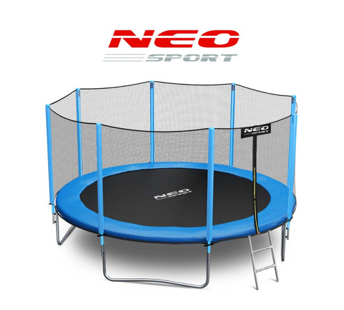 Батут Neo-Sport з зовнішньою сіткою 13 футів 404 см блакитний Батут Neo-Sport з зовнішньою сіткою 13 футів 404 см блакитний