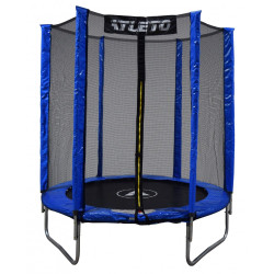 Батут Atleto 42400449 із зовнішньою сіткою 183 см синій