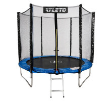Батут Atleto 20000800 із зовнішньою сіткою 252 см синій