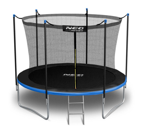 Батут Neo-Sport NS-06W241 з зовнішньою сіткою 6 футів 183 см чорно-синій