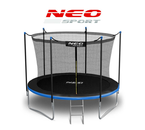 Батут Neo-Sport NS-06W241 з зовнішньою сіткою 6 футів 183 см чорно-синій