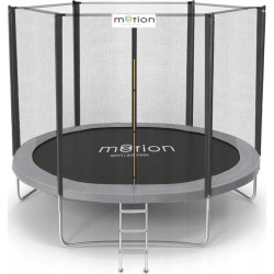 Батут Jumi Motion Sport Line OM-710214 з зовнішньою сіткою 8,5 футів 252 см сірий