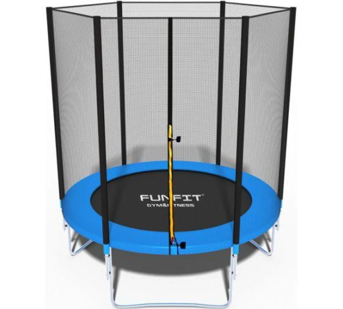 Батут Funfit з зовнішньою сіткою 6 футів 183 см синій