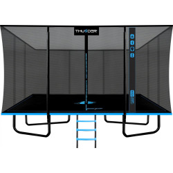 Батут THUNDER OUTSIDE PHENOM з зовнішньою сіткою 10 х 14 футів чорно-блакитний