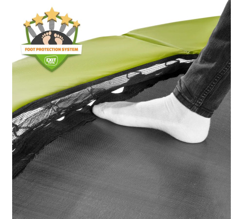 Батут з захисною сіткою EXIT Silhouette 305 см, зелений