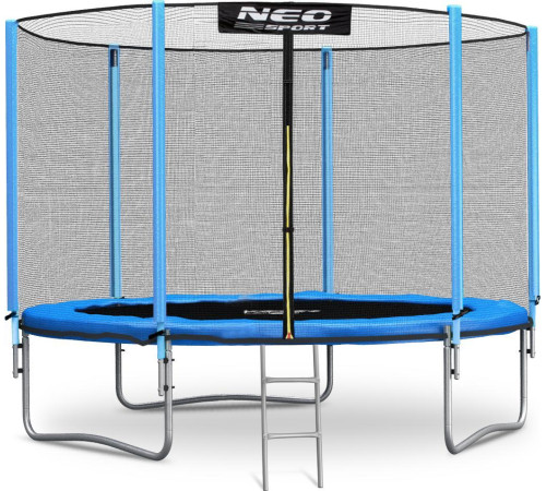 Батут Neo-Sport з зовнішньою сіткою 8,5 футів 252 см блакитний Батут Neo-Sport з зовнішньою сіткою 8,5 футів 252 см блакитний