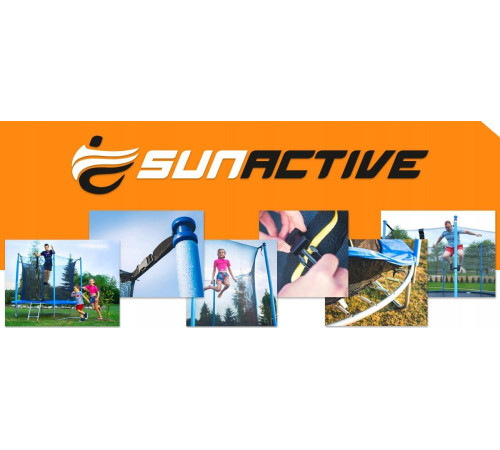 Батут SunActive TR 10FT-2 з внутрішньою сіткою 10 футів 312 см блакитний