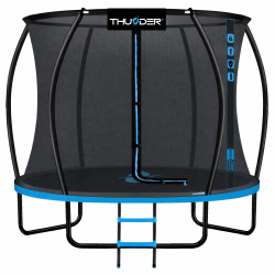 Батут THUNDER INSIDE ULTRA з внутрішньою сіткою 10 футів 305 см чорно-блакитний