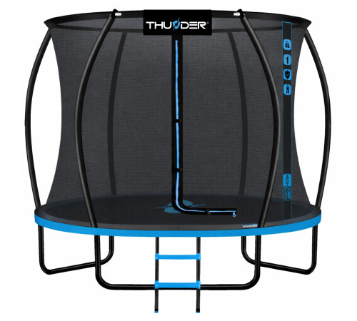 Батут THUNDER INSIDE ULTRA з внутрішньою сіткою 10 футів 305 см чорно-блакитний