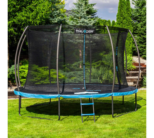 Батут THUNDER INSIDE ULTRA з внутрішньою сіткою 10 футів 305 см чорно-блакитний