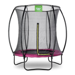 Батут EXIT Silhouette з зовнішньою сіткою 183 см рожевий