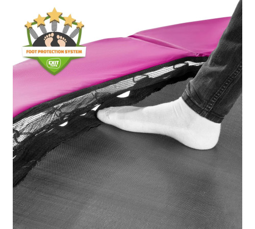 Батут EXIT Silhouette з зовнішньою сіткою 183 см рожевий