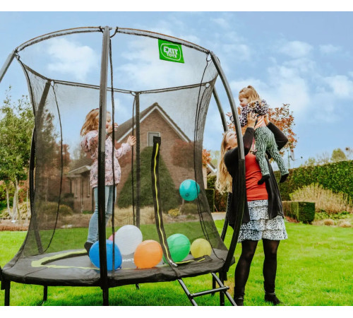 Батут EXIT Silhouette з зовнішньою сіткою 183 см рожевий