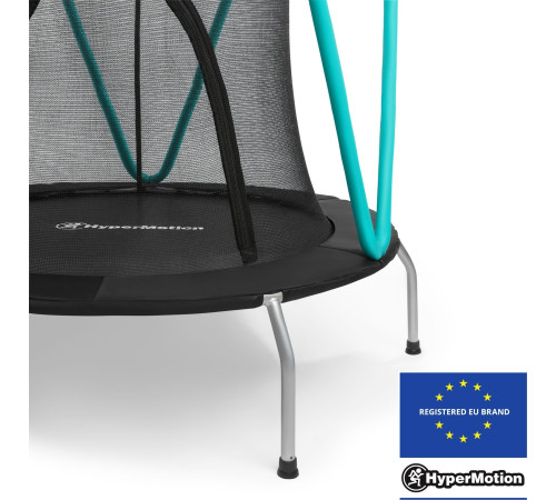 Батут Jumi Hyper Motion HYP 54 IN GR з внутрішньою сіткою 4,5 футів 137 см бірюзовий