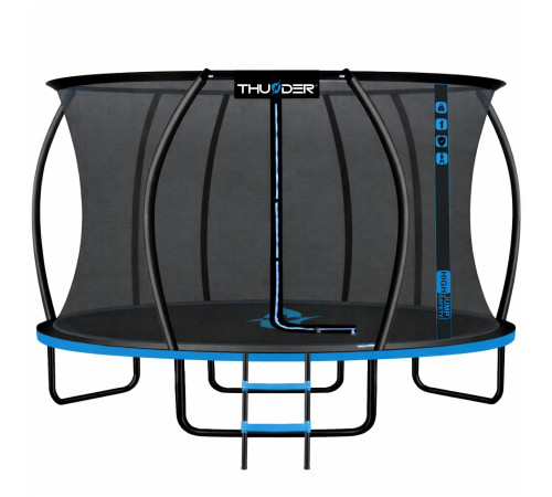 Батут THUNDER INSIDE ULTRA з внутрішньою сіткою 14 футів 427 см чорно-блакитний